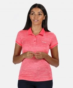 Ladies Polos, Tees & Shirts Regatta Ladies Remex Polo -NEON PINK