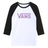 Vans Mens Raglan Tee -WHITE/BLACK/PURPLE