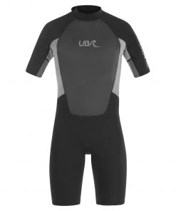 All Urban Beach Mens Blacktip Shortie Wetsuit -BLACK