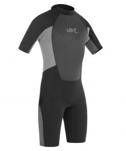 All Urban Beach Mens Blacktip Shortie Wetsuit -BLACK