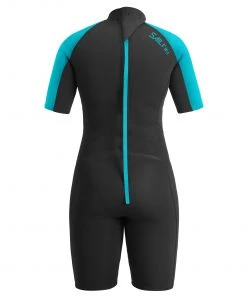 All Urban Beach Ladies Sailfin Shortie Wetsuit -AQUA