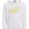Mens Hoodies & Sweatshirts Jack & Jones JCOLIQUID Hoody -WHITE