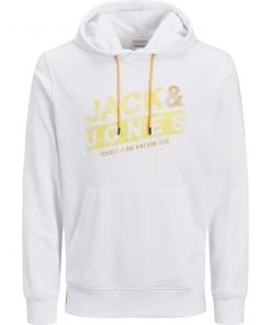 Mens Hoodies & Sweatshirts Jack & Jones JCOLIQUID Hoody -WHITE