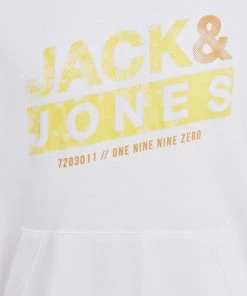 Mens Hoodies & Sweatshirts Jack & Jones JCOLIQUID Hoody -WHITE
