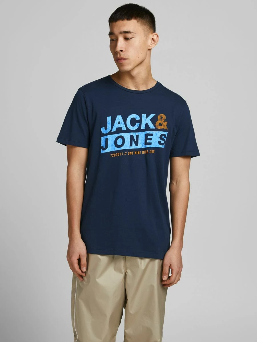 Jack & Jones JCOLIQUID Tee -NAVY BLAZER