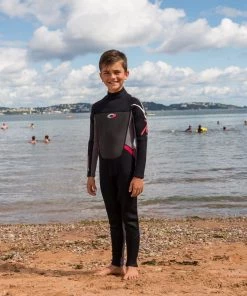 All Osprey Origin 5mm Kids Full Wetsuit -RED