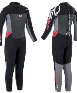 All Osprey Origin 5mm Kids Full Wetsuit -RED