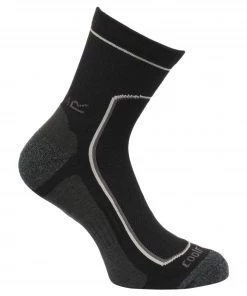 Mens Accessories Regatta Mens Active Lifestyle 2 Pack Sock -BLACK/CLOVE