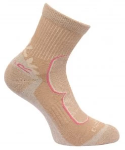 Ladies Accessories Regatta Ladies Active Lifestyle 2 Pack Socks -TOFFEE/CERAMIC