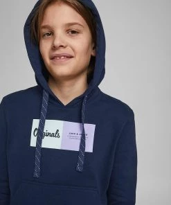 Jack & Jones JNR Jack & Jones JORJOSHUA Boys Hoody -NAVY BLAZER