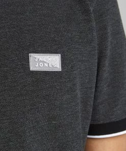 Jack & Jones JCOCHARMING TURK Polo -BLACK Mens Polos, Tees & Shirts