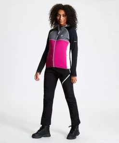 Dare2B Ladies Courteous Stretch Jacket -BLACK/PINK