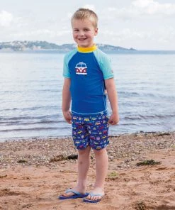 Volkswagen Boys Rash Vest -BLUE Swimwear