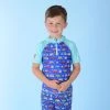 Volkswagen Kids Hooded Rash Vest -BLUE Swimwear