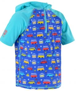 Volkswagen Kids Hooded Rash Vest -BLUE Swimwear