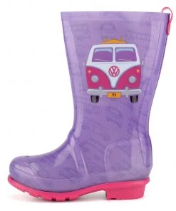 Kids Puddlesuits Volkswagen Kids Wellie Boots -PURPLE