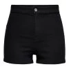 Jacqueline De Yong JENNI High Waisted Mini Shorts -BLACK