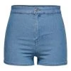 Jacqueline De Yong JENNI High Waisted Mini Shorts -LIGHT BLUE Ladies Trousers & Shorts