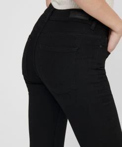 Ladies Jeans Jacqueline De Yong NEWNIKKI Regular Waist Skinny Fit Jeans -BLACK
