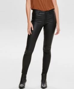 Ladies Trousers & Shorts Jacqueline De Yong NEWTHUNDER Leather-Look Trousers