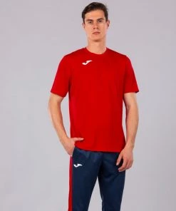 JOMA Mens Combi Wicking Tee -RED Mens Sportswear & Fitness