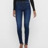 Ladies Jeans Jacqueline De Yong NEWNIKKI High Waist Skinny Fit Jeans -MID WASH