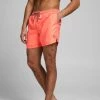 Jack & Jones BALI Solid-Colour Swim Shorts -CORAL Swimwear
