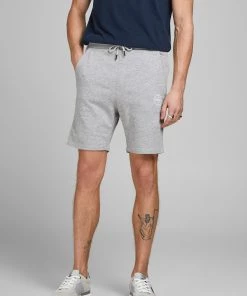 Mens Sportswear & Fitness Jack & Jones JJIShark Sweat Shorts -LIGHT GREY MELANGE