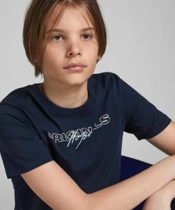 Jack & Jones JNR Jack & Jones JORTROPIEASY Boys Tee -NAVY BLAZER Kids Polos, Tees, & Shirts