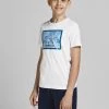 Jack & Jones JNR Jack & Jones FIKES Boys Tee -WHITE
