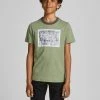 Jack & Jones JNR Kids Polos, Tees, & Shirts Jack & Jones FIKES Boys Tee -GREEN