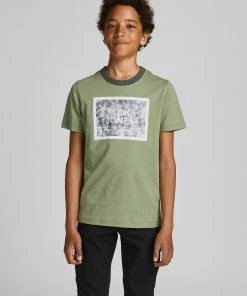 Jack & Jones JNR Kids Polos, Tees, & Shirts Jack & Jones FIKES Boys Tee -GREEN