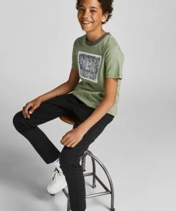 Jack & Jones JNR Kids Polos, Tees, & Shirts Jack & Jones FIKES Boys Tee -GREEN