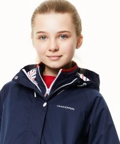 Craghoppers Girls Marietta Waterproof Jacket -BLUE NAVY Kids Jackets & Bodywarmers