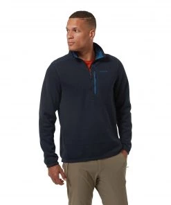Mens Fleeces & Midlayers Craghoppers Mens Bronto Half Zip -BLUE NAVY
