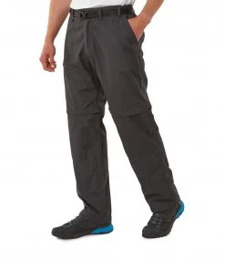 Craghoppers Mens Kiwi Convertible Trousers CMJ601 BLACK PEPPER