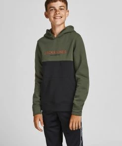 Jack & Jones JNR Kids Hoodies & Sweatshirts Jack & Jones JJEURBAN Boys Hoody -FOREST NIGHT