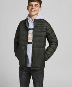 Jack & Jones JNR Jack & Jones JJEACE Boys Collared Jacket -FOREST NIGHT (9-10, 13-14 Only) Kids Jackets & Bodywarmers