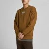 Jack & Jones JORWORLD Sweatshirt -BROWN (XL, 2XL Only) Mens Hoodies & Sweatshirts