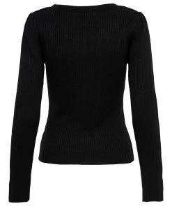 Jacqueline De Yong JENNA Knit Top -BLACK