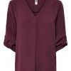 Jacqueline De Yong DIVYA Top -BURGUNDY