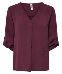 Jacqueline De Yong DIVYA Top -BURGUNDY