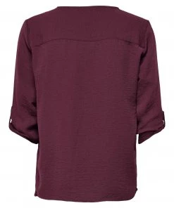Jacqueline De Yong DIVYA Top -BURGUNDY