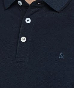 Mens Polos, Tees & Shirts Jack & Jones JJEPAULOS Polo -DARK NAVY