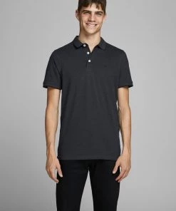 Mens Polos, Tees & Shirts Jack & Jones JJEPAULOS Polo -DARK GREY