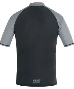 Swimwear Urban Beach Mens Mono Rash Vest -BLACK