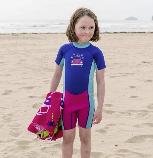All Volkswagen Girls Shortie Wetsuit -PINK