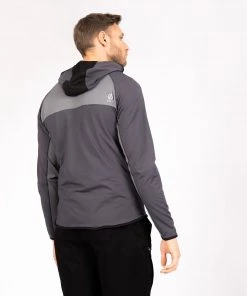 Dare2B Mens Ratified II Stretch Midlayer- BLACK/EBONY Mens Fleeces & Midlayers