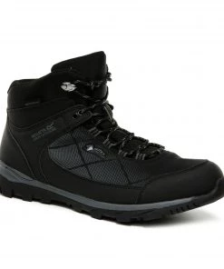 Mens Footwear Regatta Mens Highton Stretch Waterproof Boot -BLACK/ASH (6, 8, 12, 13 Only)