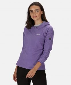 Regatta Ladies Montes Fleece Hoody -PLUM Ladies Fleeces & Midlayers